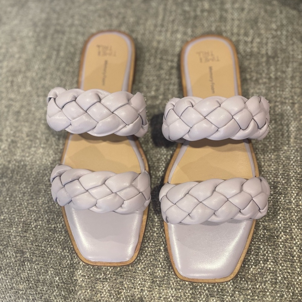 Time and Tru Lavender Braided Sandals